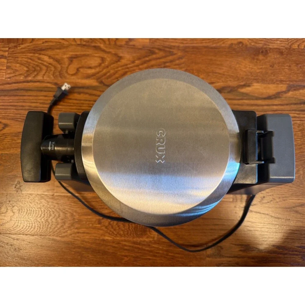 CRUX® Artisan Series Double Rotating Belgium Waffle Maker  GH-6200A Gray